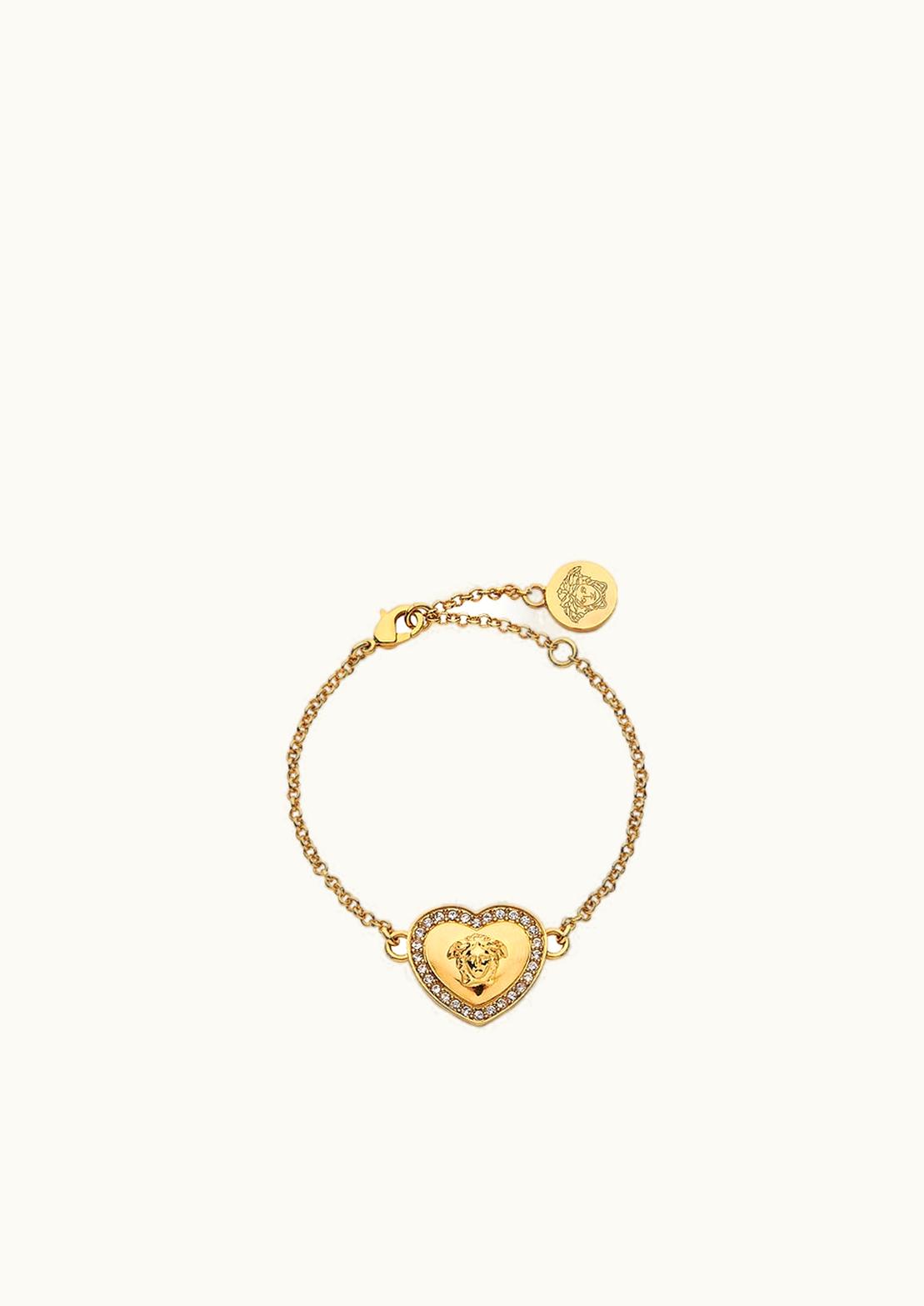 Versace Crystal Heart Medusa Kids Bracelet Gold