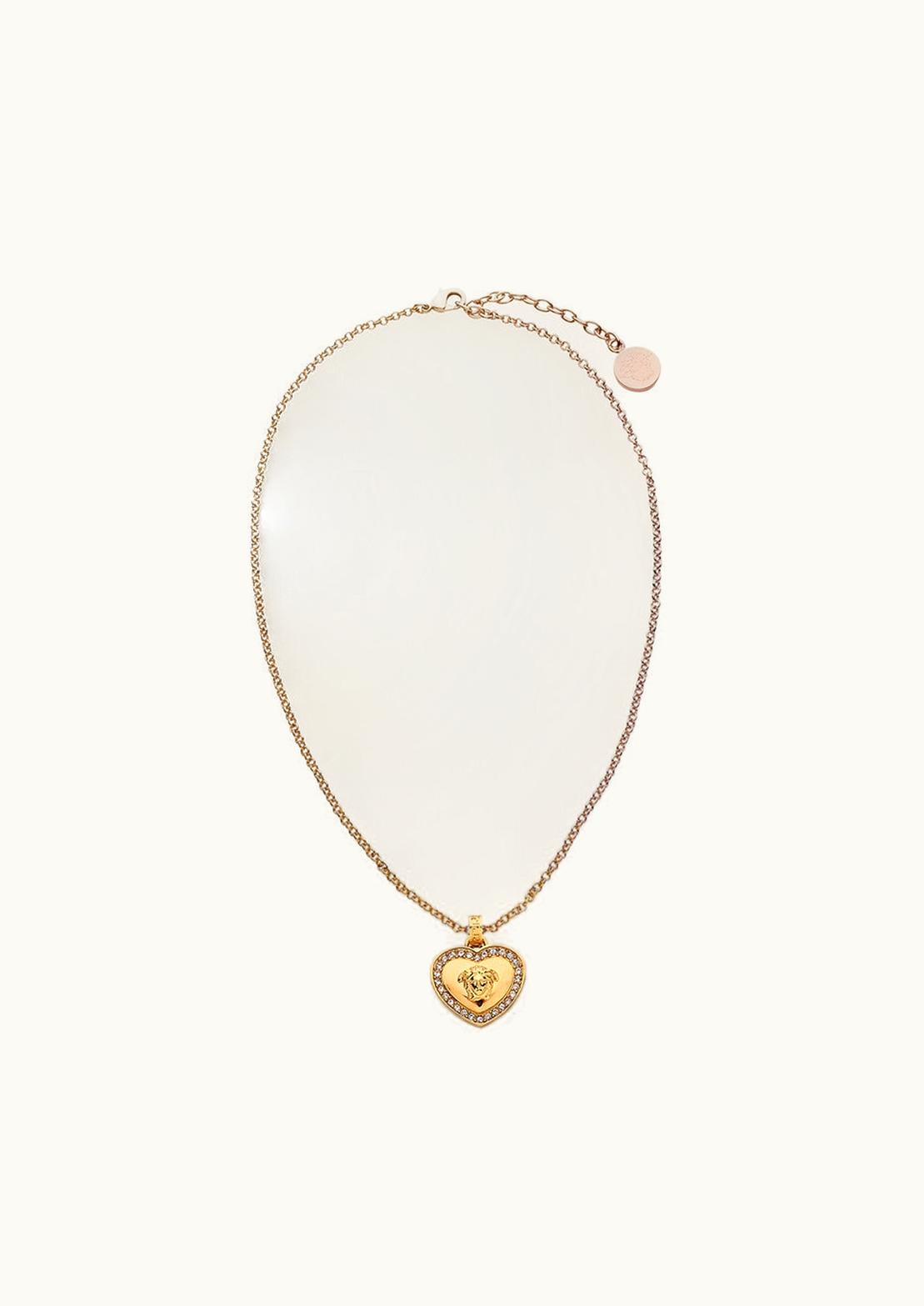 Versace Crystal Heart Medusa Kids Necklace Gold