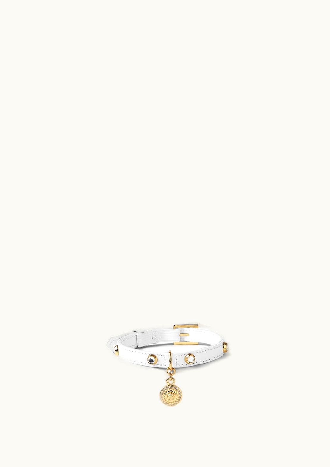 Versace Crystal Icon Pet Collar White