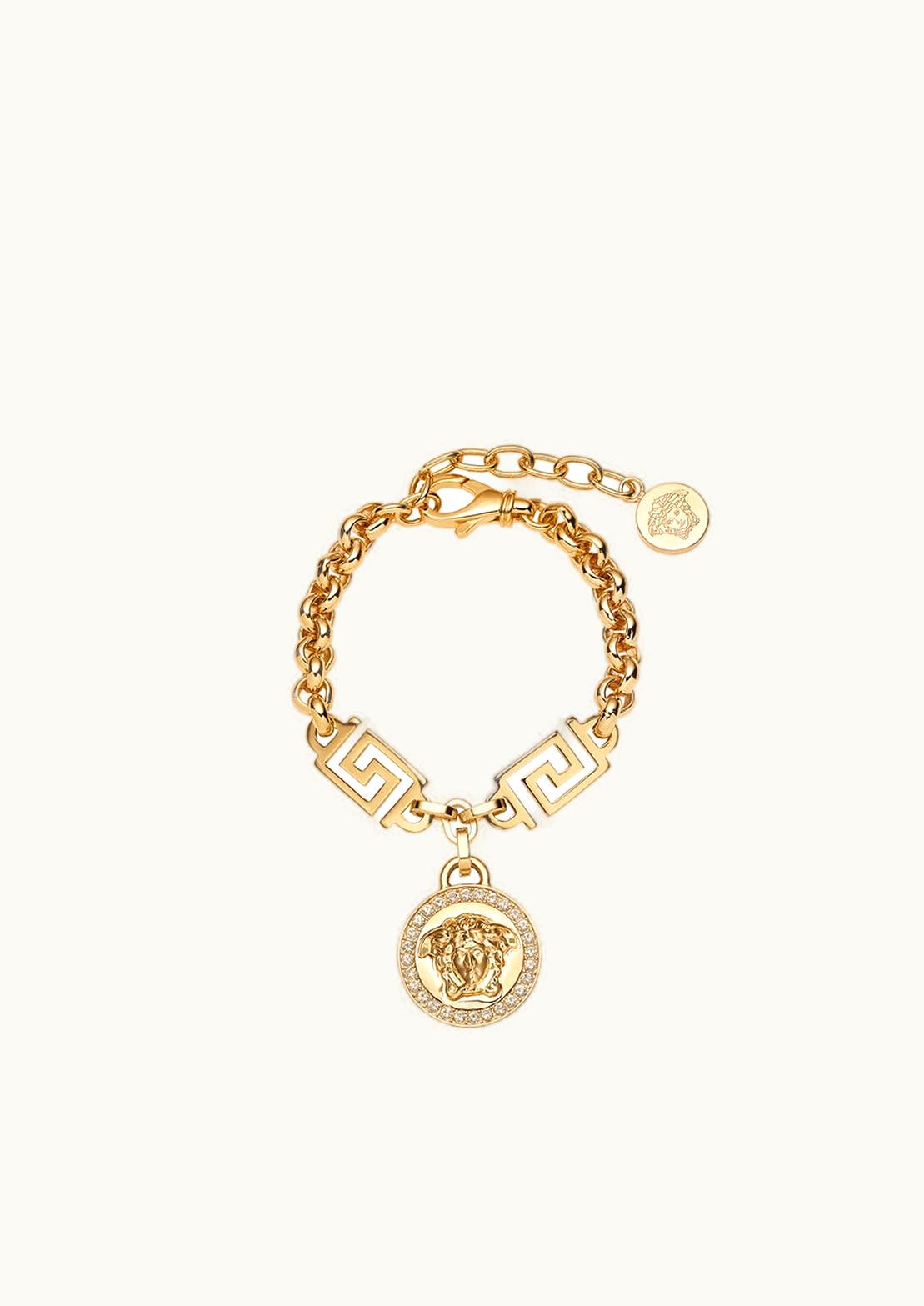 Versace Crystal La Medusa Greca Bracelet Gold, White