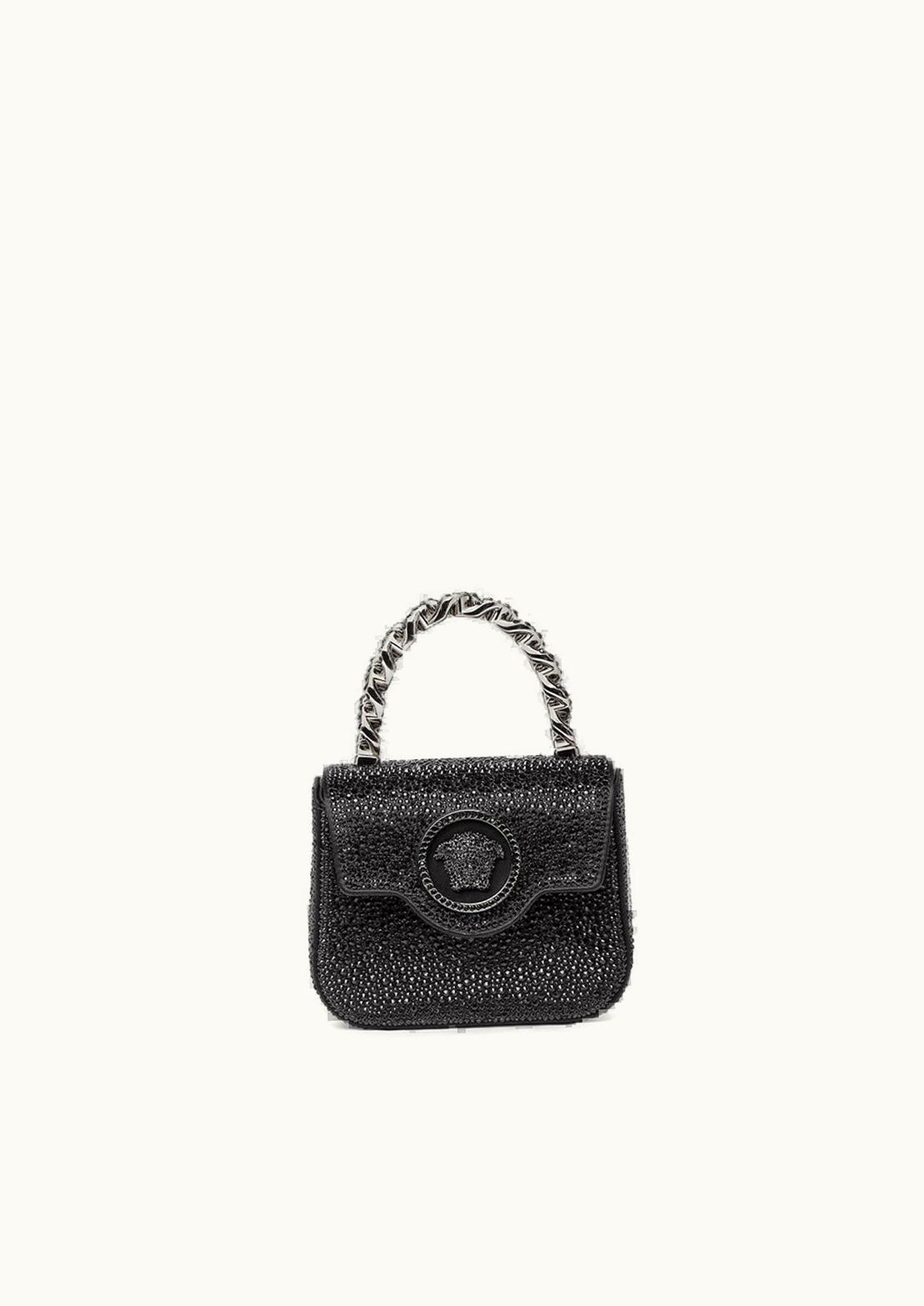Versace Crystal La Medusa Mini Bag Black