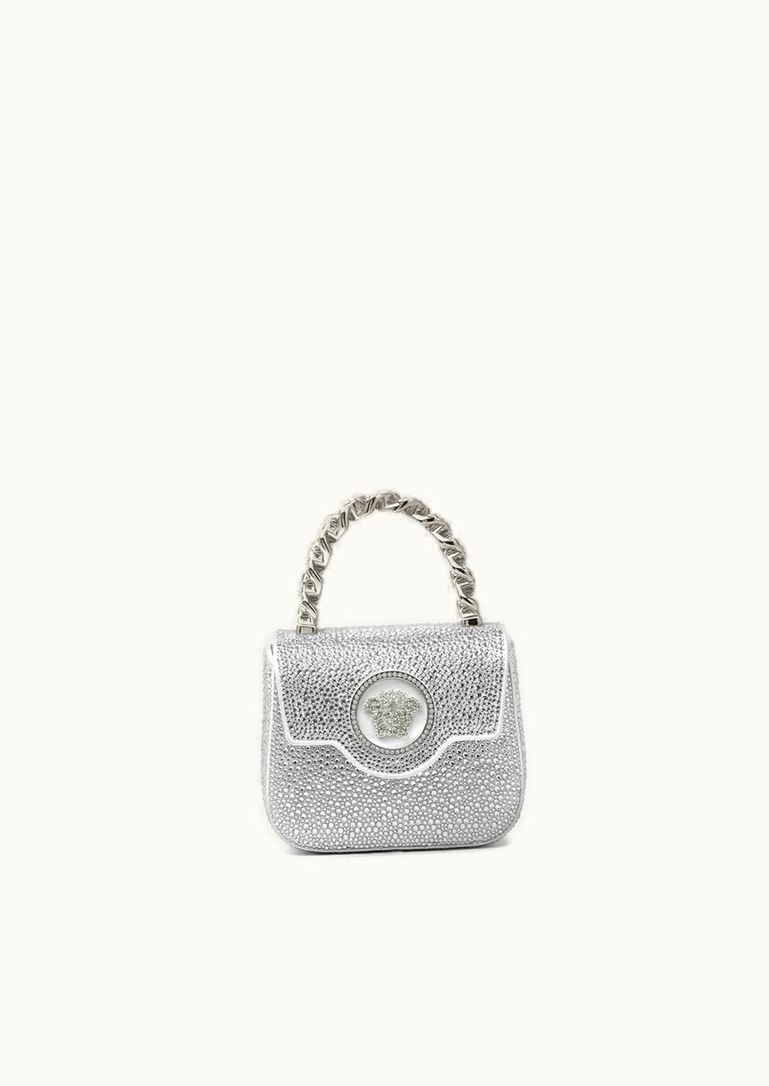 Versace Crystal La Medusa Mini Bag White
