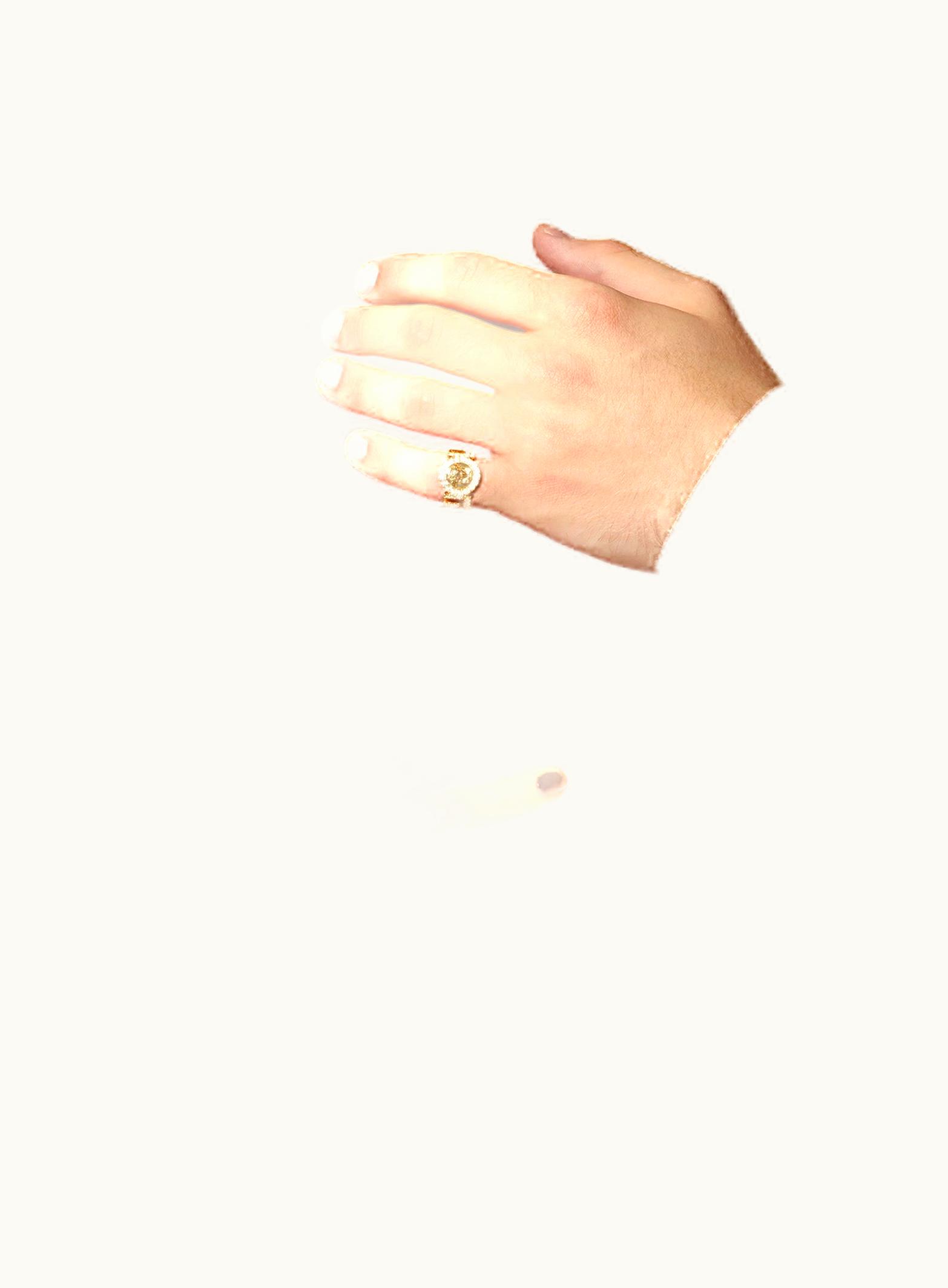 Versace Crystal La Medusa Ring Gold, White