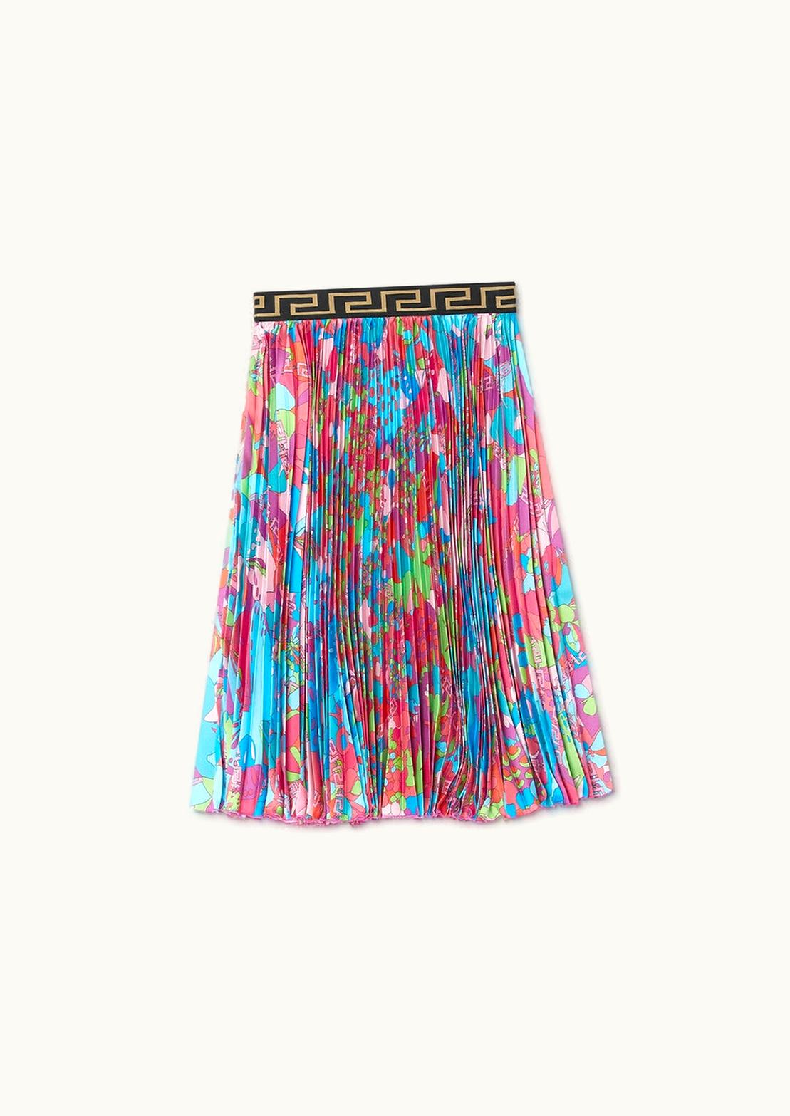 Versace Versace Floral Summer Kids Pleated Skirt Print