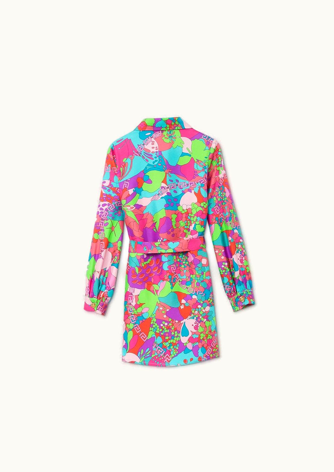 Versace Versace Floral Summer Kids Silk Shirt Dress Print
