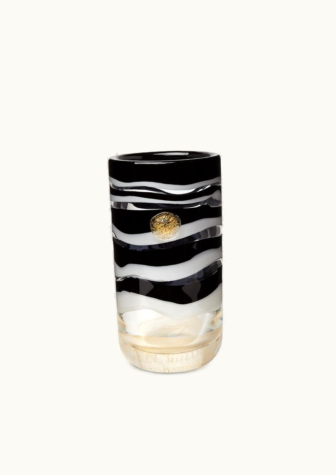Versace Gessato Venini Versace Vase Black