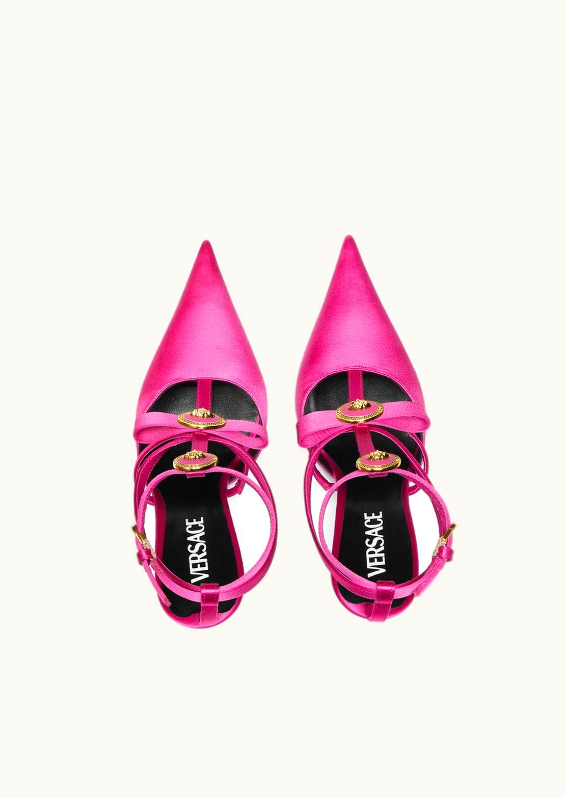 Versace Versace Gianni Ribbon Cage Satin Pumps Pink