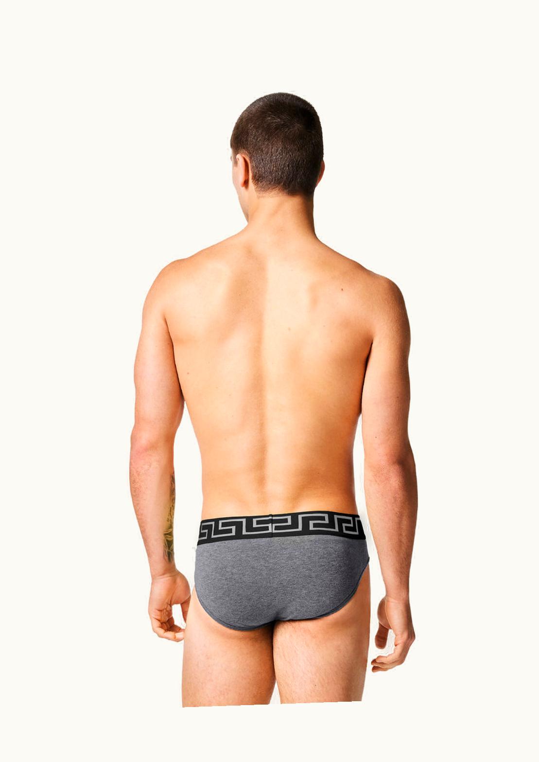 Versace Versace Greca Border Briefs Gray