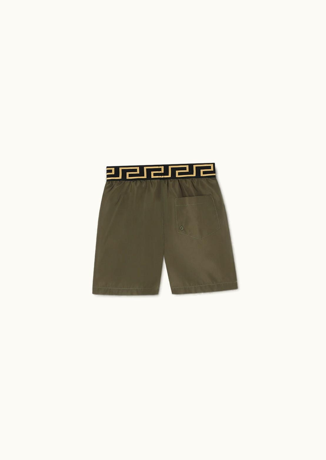 Versace Versace Greca Border Kids Swim Shorts Green