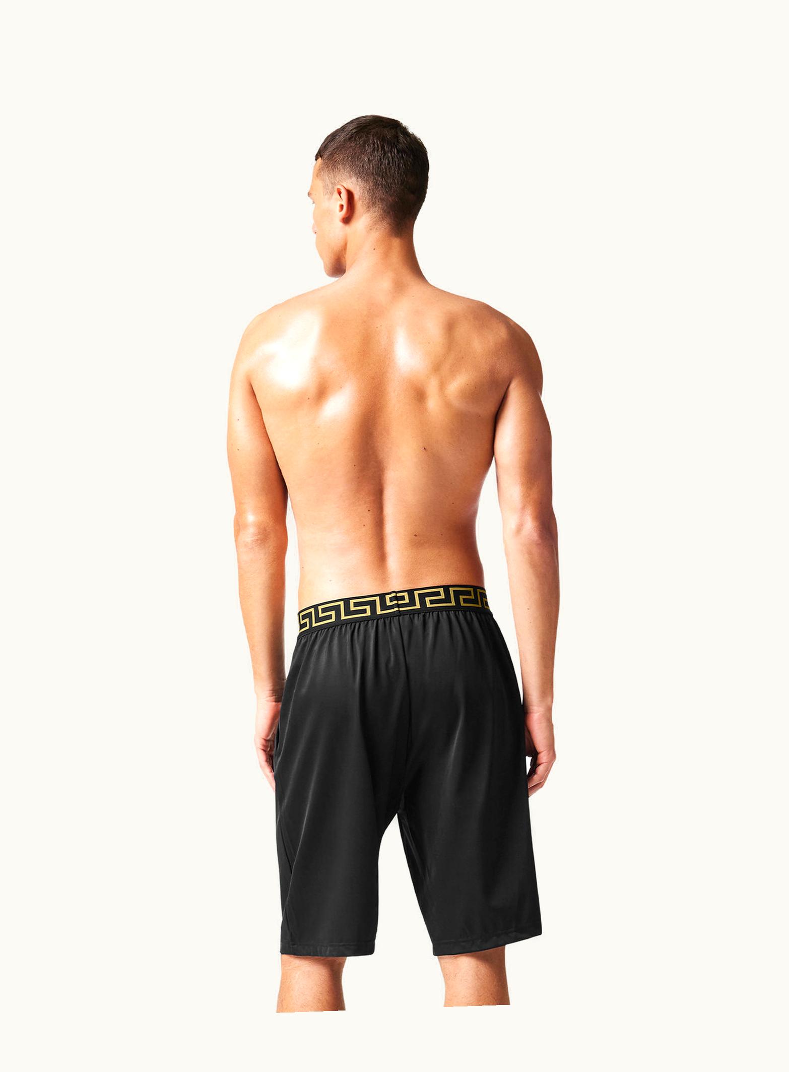 Versace Versace Greca Border Long Boardshorts Black