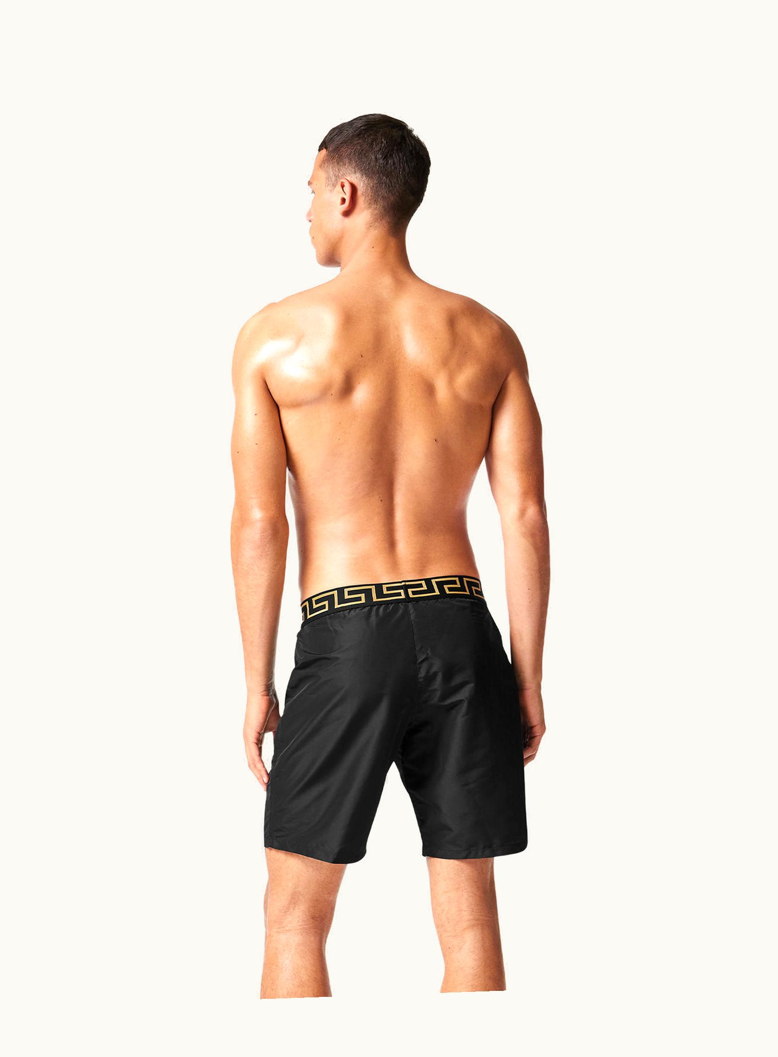 Versace Versace Medusa Waistband Mid Boardshorts Black