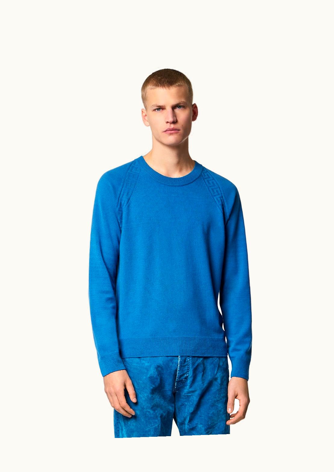 Versace Versace Greca Cashmere Jumper Blue