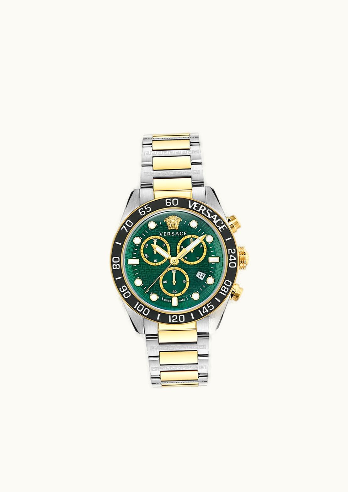 Versace Versace Greca Dome Chrono Watch Green