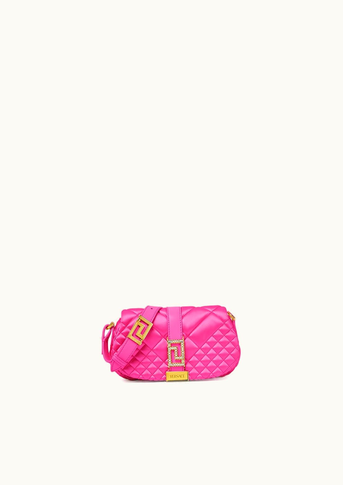 Versace Versace Greca Goddess Quilted Satin Mini Bag Pink