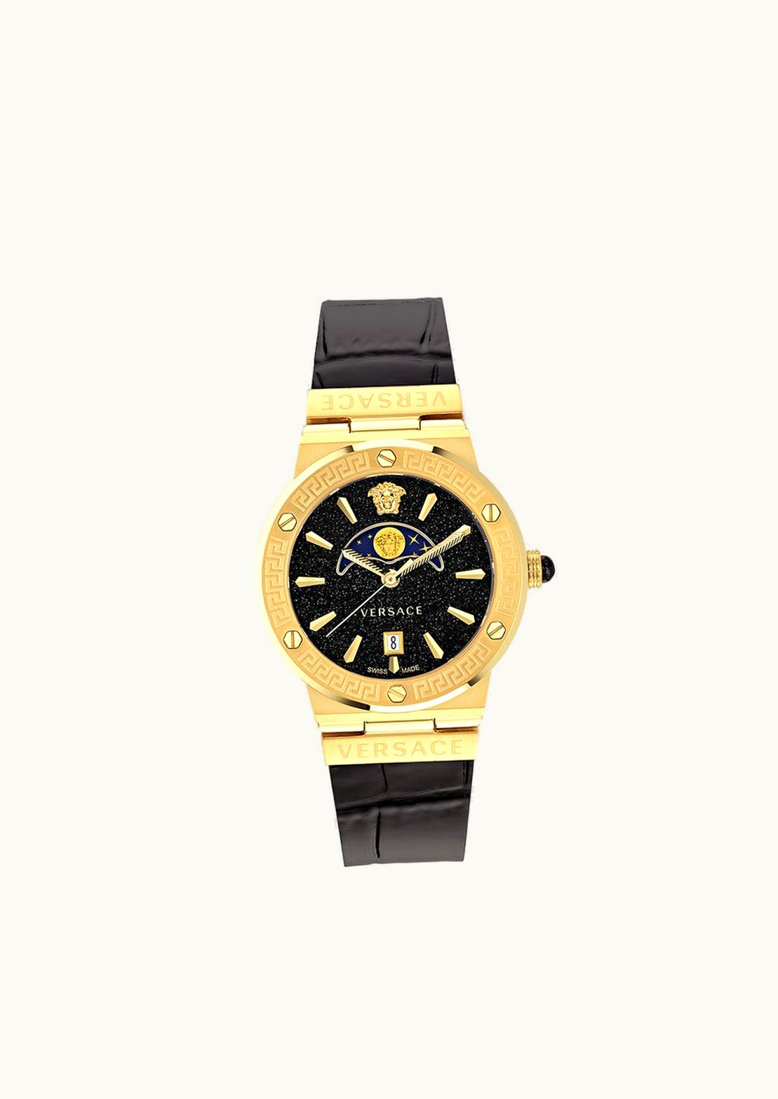 Versace Versace Greca Logo Moonphase Watch Black, Gold