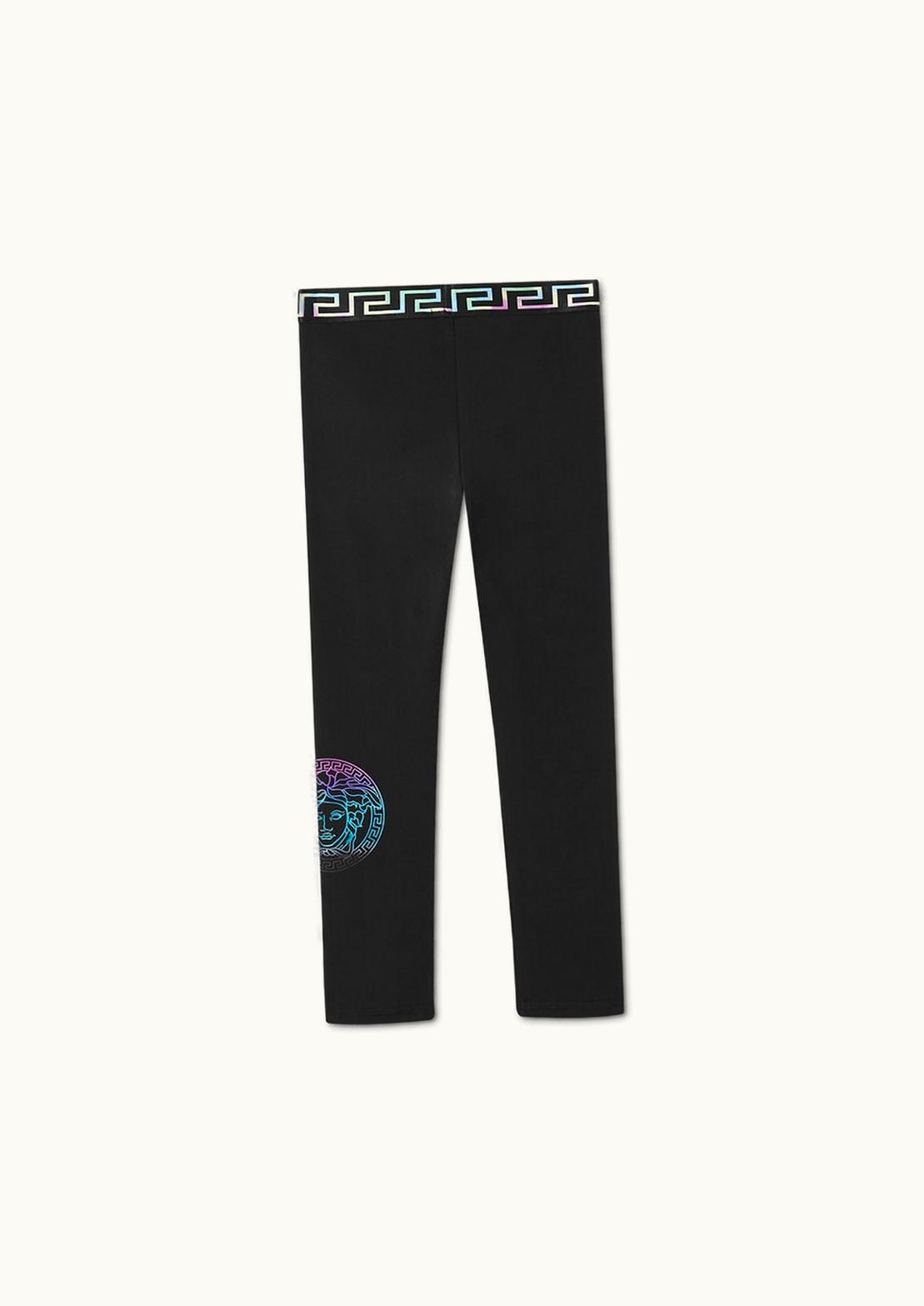 Versace Versace Greca Medusa Kids Leggings Print, Black