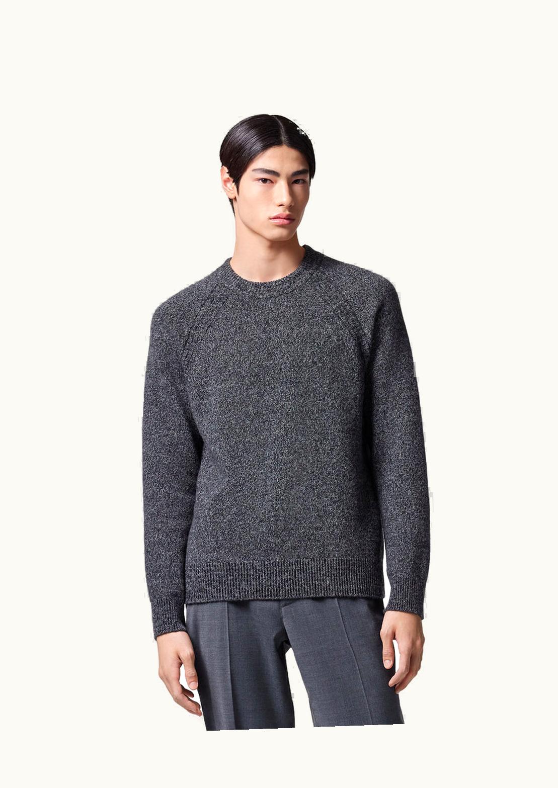 Versace Versace Greca Melangé Cashmere Jumper Black