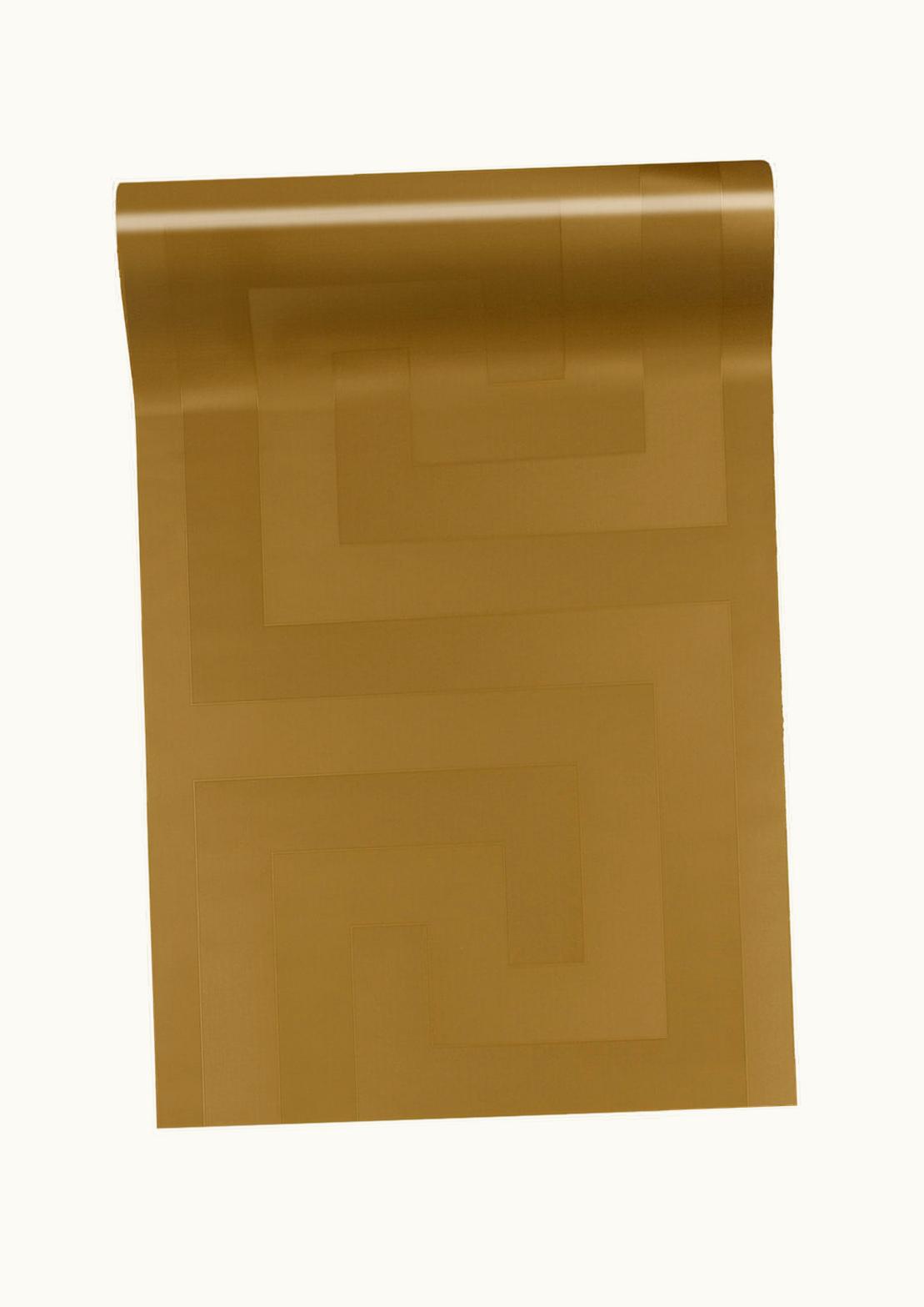 Versace Versace Greca Print Wallpaper Brown