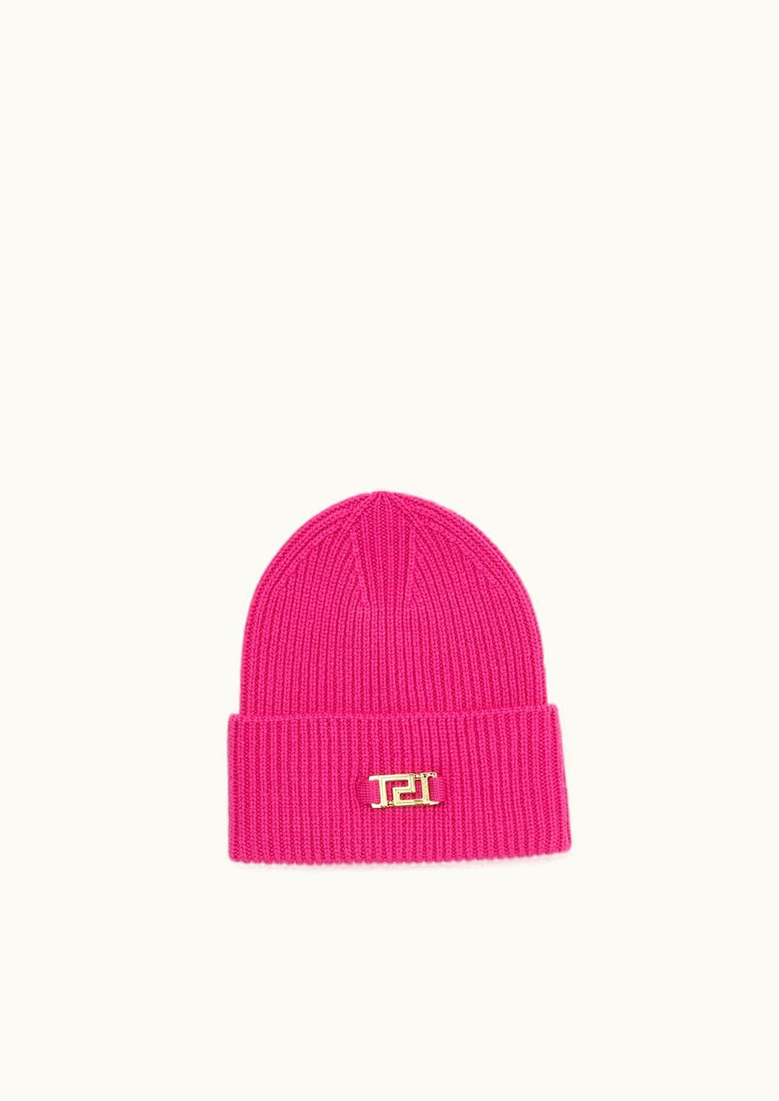 Versace Versace Greca Ribbed Beanie Pink