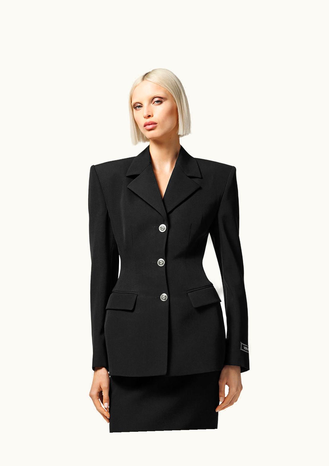 Versace Versace Hourglass Single-Breasted Blazer Black