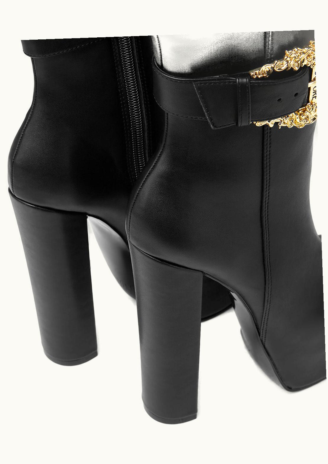 Versace Versace Baroque Buckle Platform Boots Black