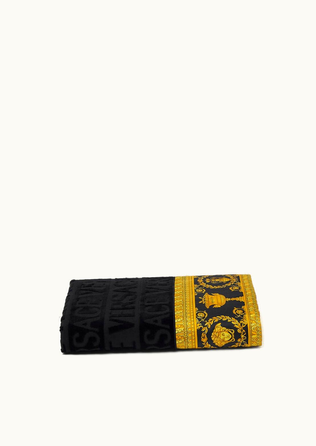 Versace Versace Allover I ♡ Baroque Bath Towel Black