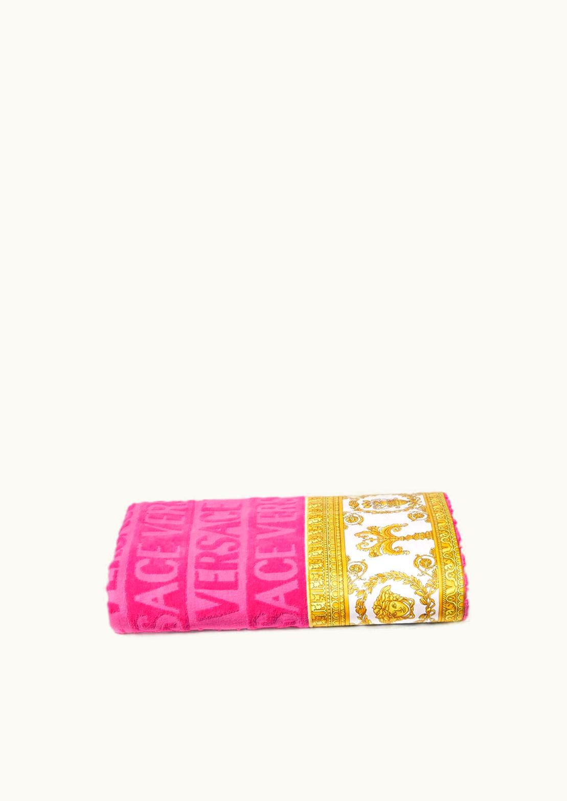 Versace Versace I ♡ Baroque Bath Towel Pink