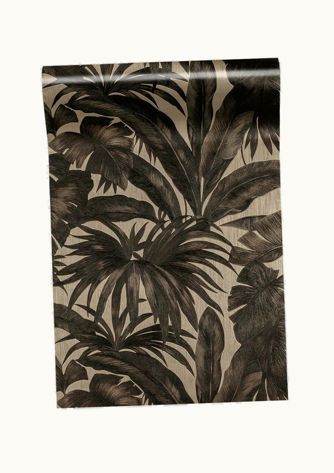 Versace Versace Jungle Leaf Wallpaper Brown