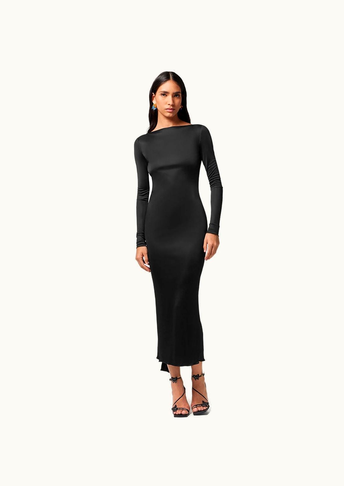 Versace Versace Knotted Backless Long Dress Black
