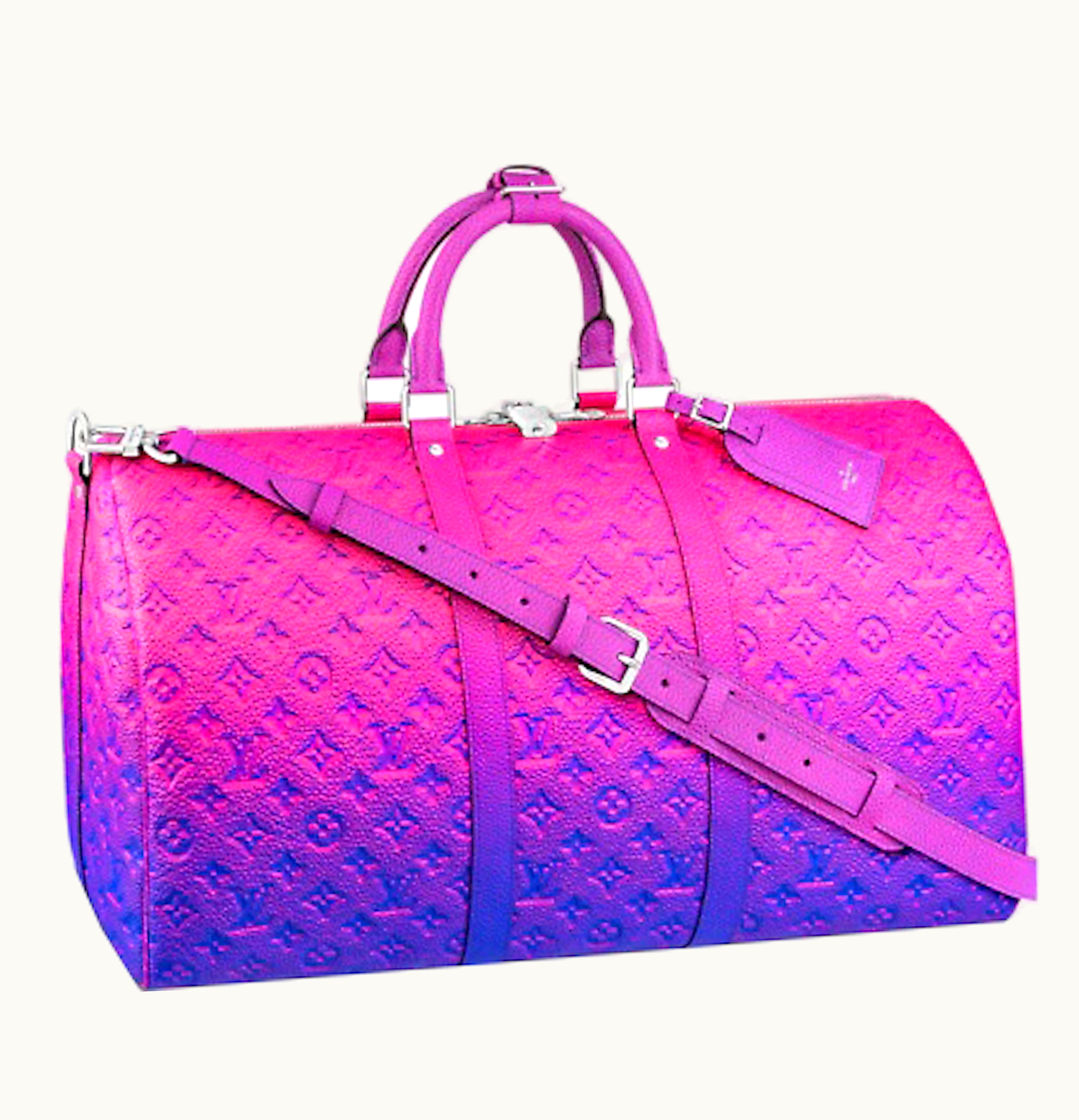 Louis Vuitton Louis Vuitton Keepall 50B Taurillon Illusion Blue Pink