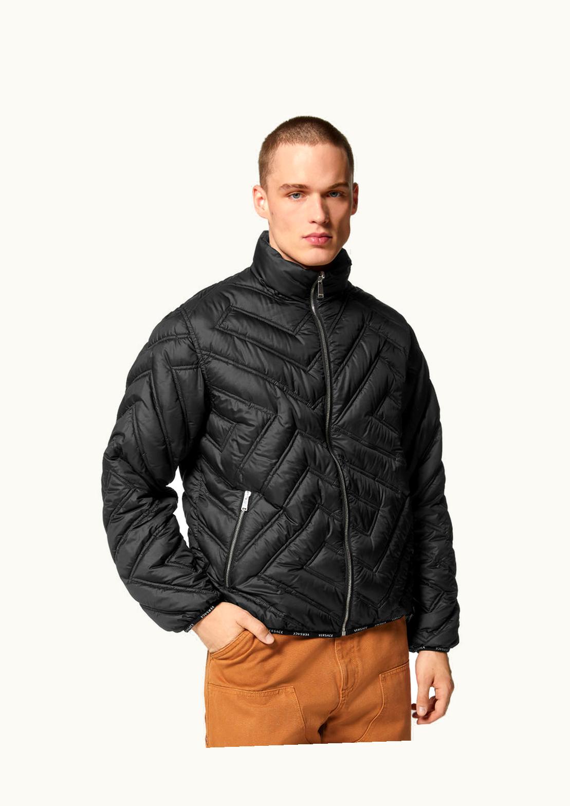 Versace Versace La Greca Quilted Puffer Jacket Black