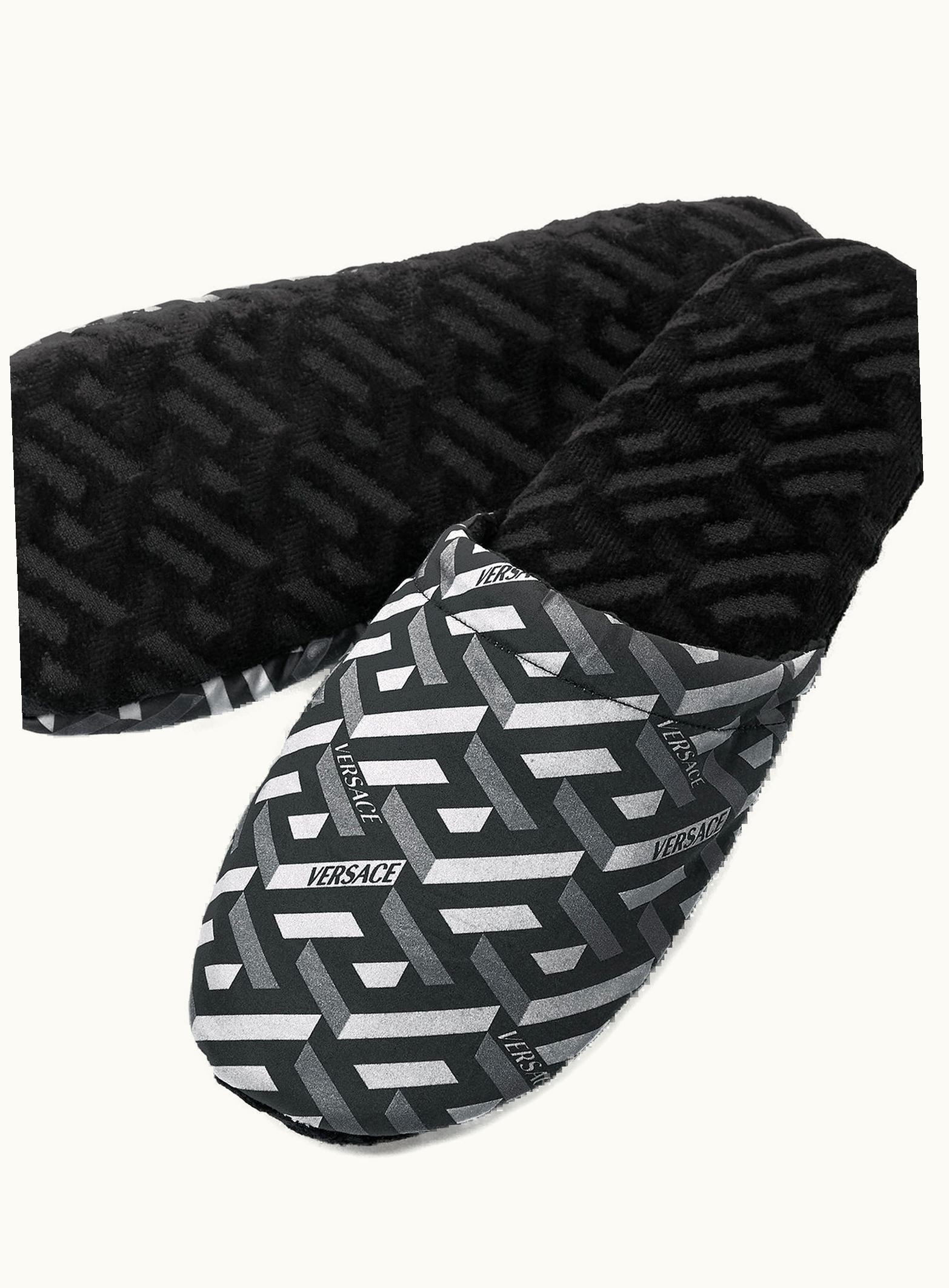 Versace Versace La Greca Slippers Black