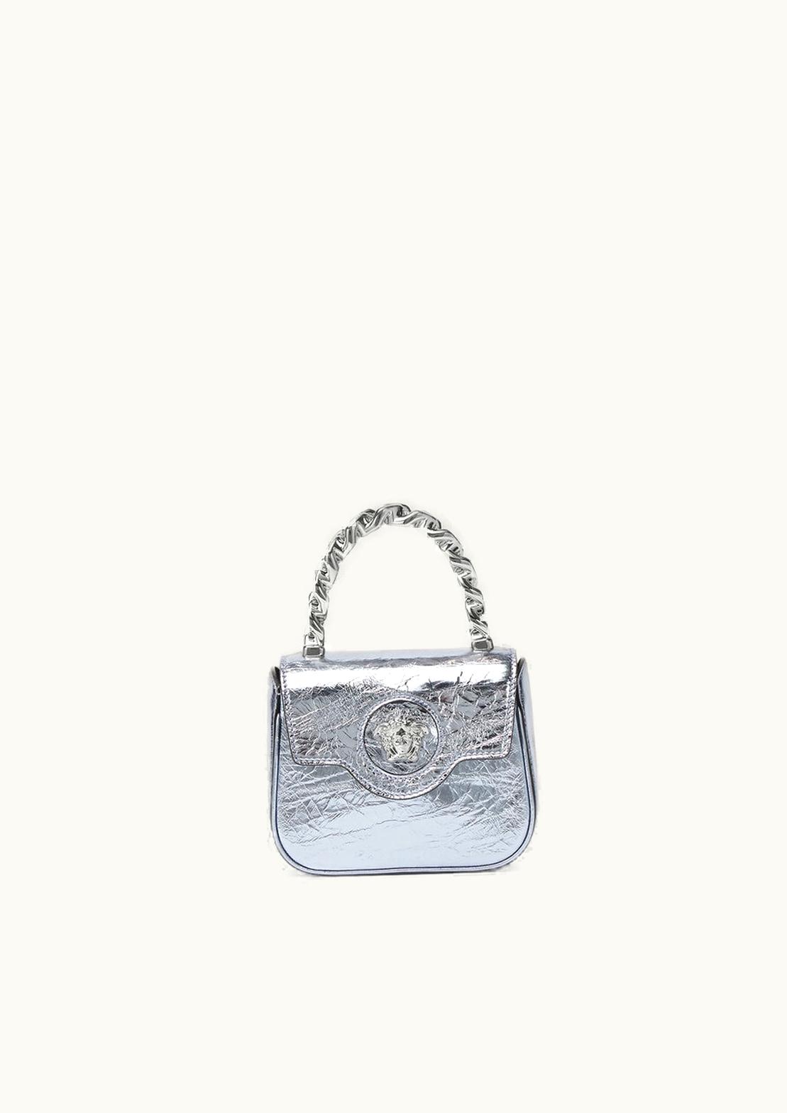 Versace Versace La Medusa Metallic Mini Bag Blue
