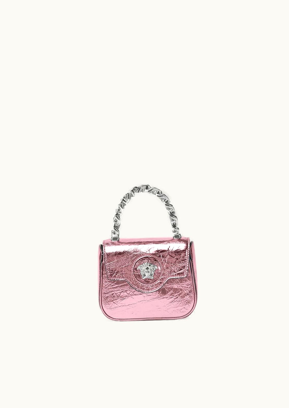 Versace Versace La Medusa Metallic Mini Bag Pink