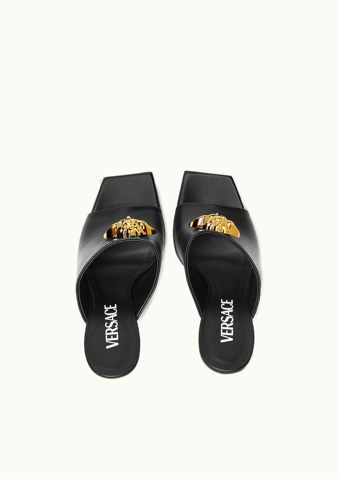 Versace Versace Medusa Plaque Platform Mules Black