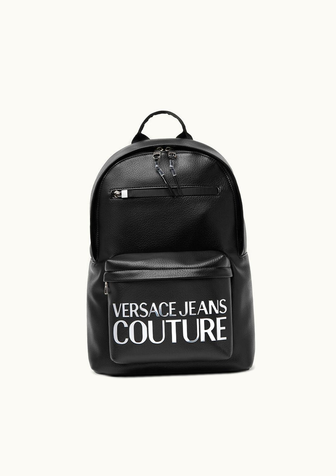 Versace Versace Logo Backpack Black, White