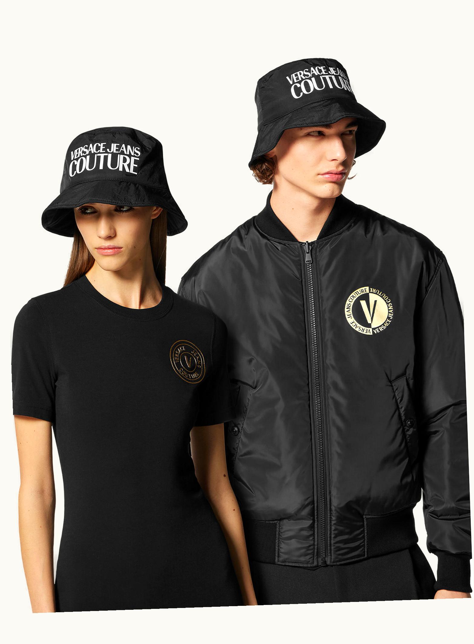 Versace Versace Logo Bucket Hat Print, Black