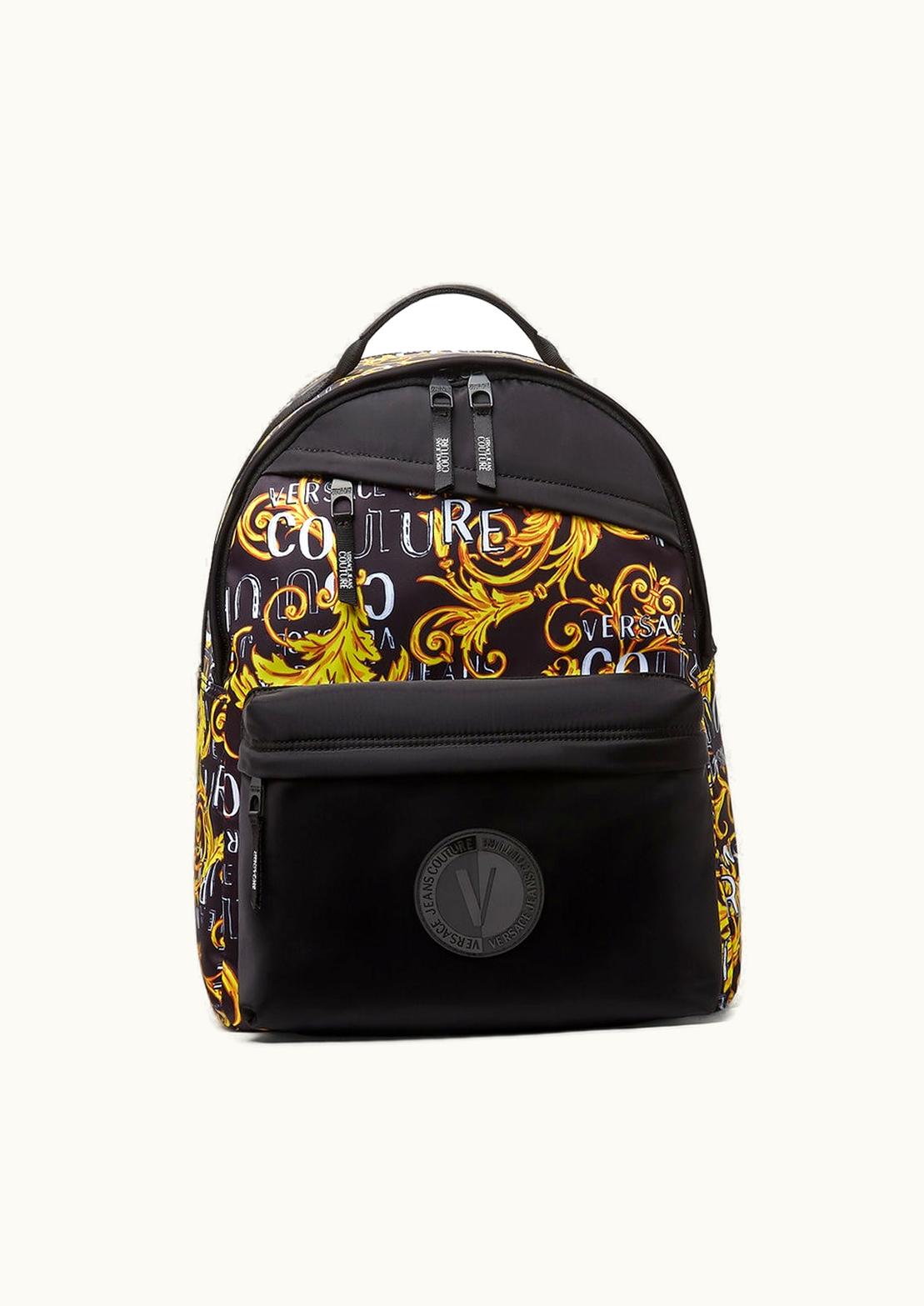 Versace Versace Logo Couture Backpack Black, Gold