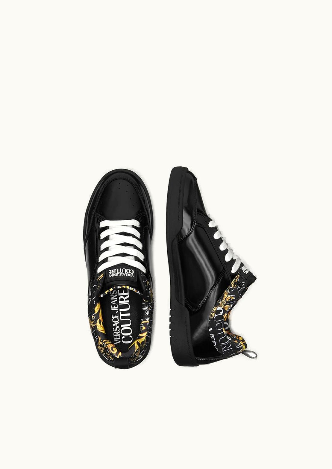 Versace Versace Logo Couture Brooklyn Trainers Black, Gold
