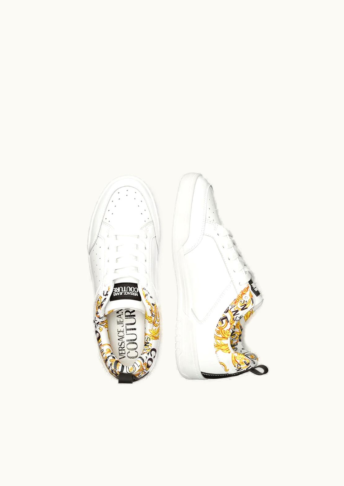 Versace Versace Logo Couture Leather Sneakers White
