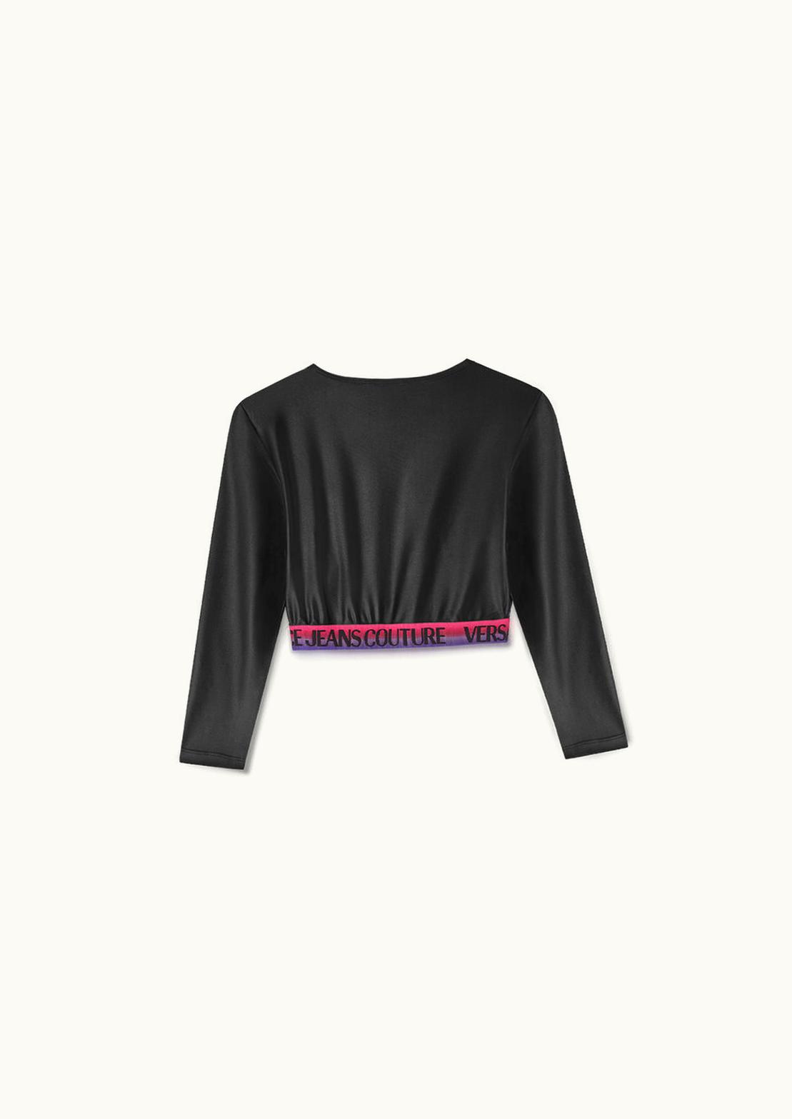 Versace Versace Logo Crop Top Black, Print