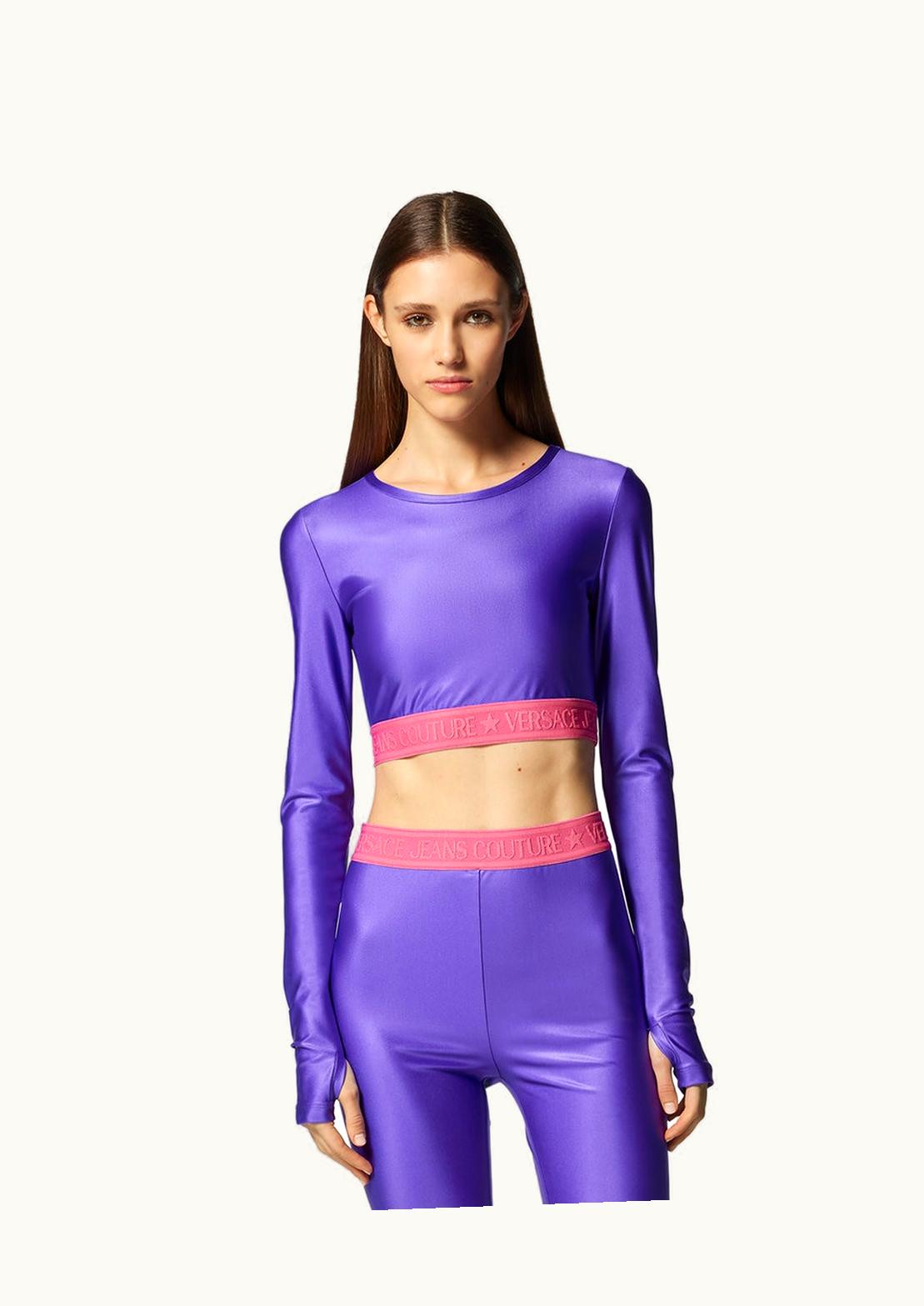 Versace Versace Logo Crop Top Purple