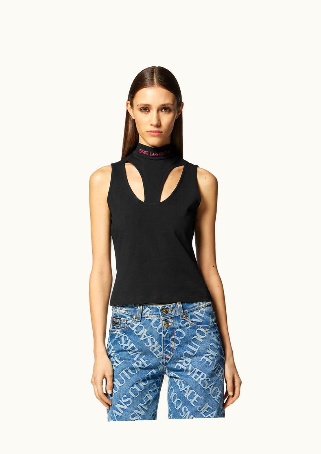 Versace Versace Logo Cutout Top Black, Print