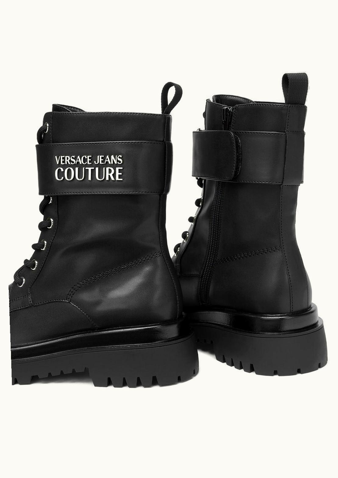 Versace Versace Institutional Logo Combat Boots Black