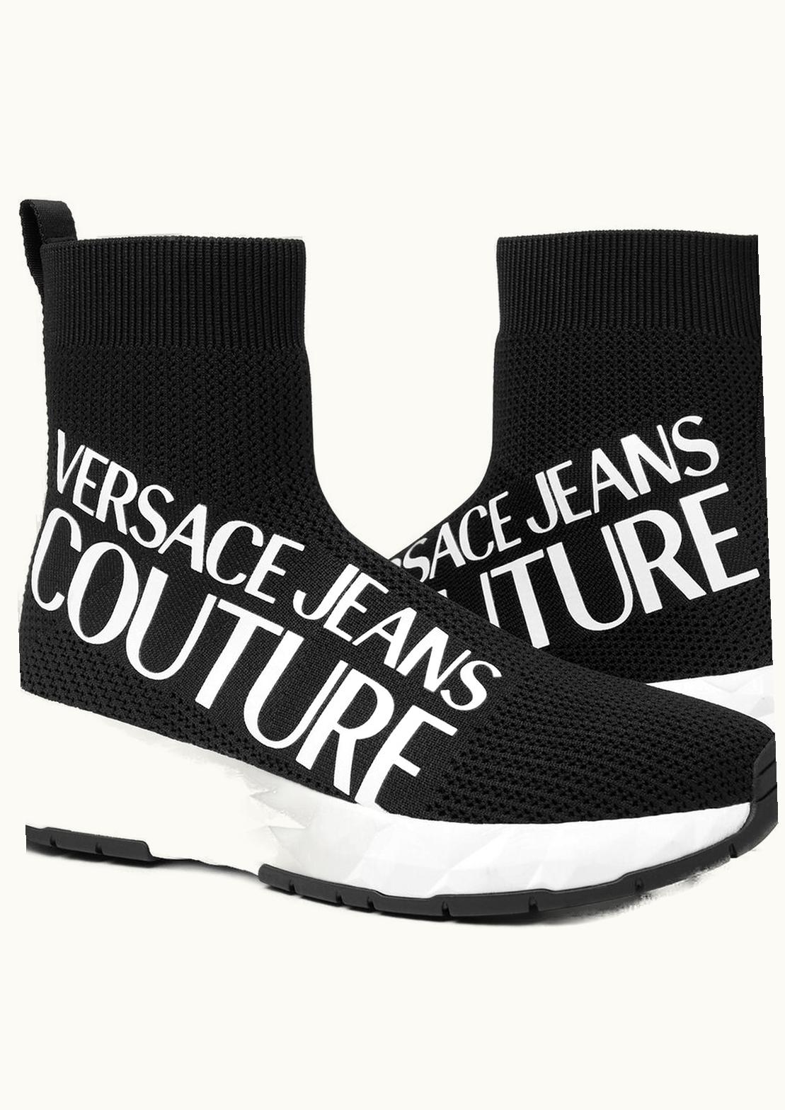 Versace Versace Dynamic Logo Black High-Top Trainers