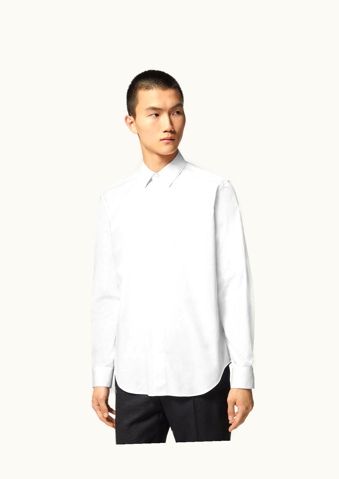 Versace Versace Logo Embroidered Shirt White