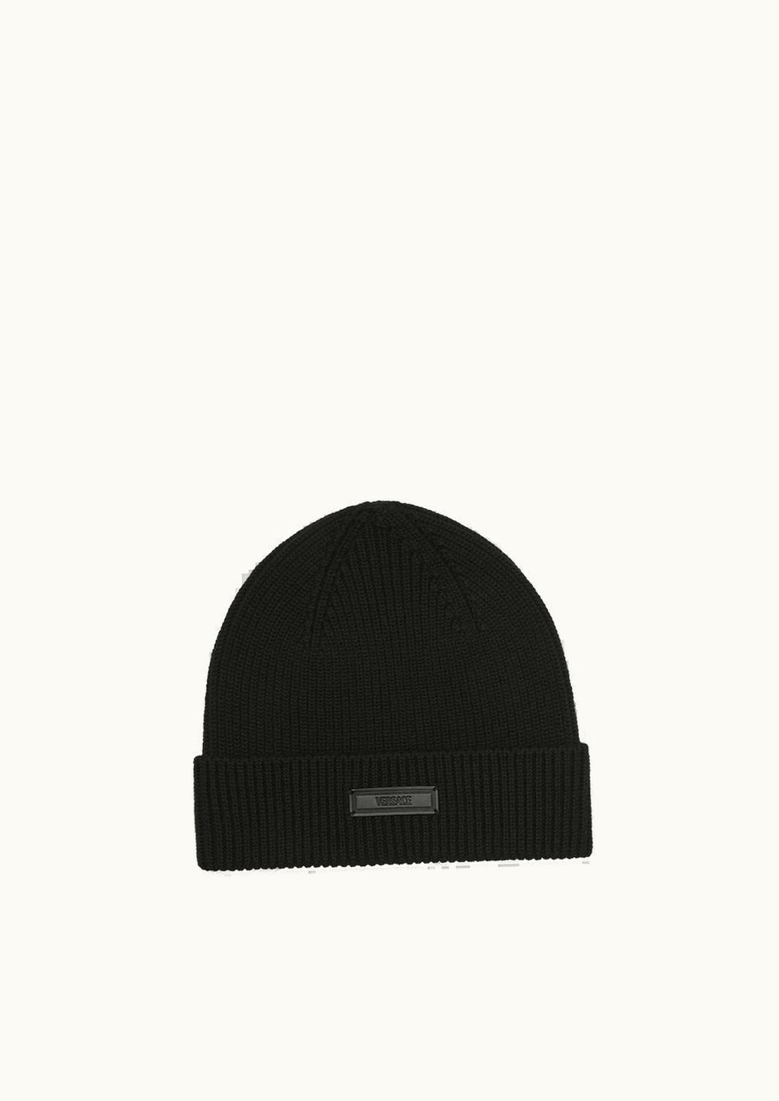 Versace Versace Logo Knit Beanie Black