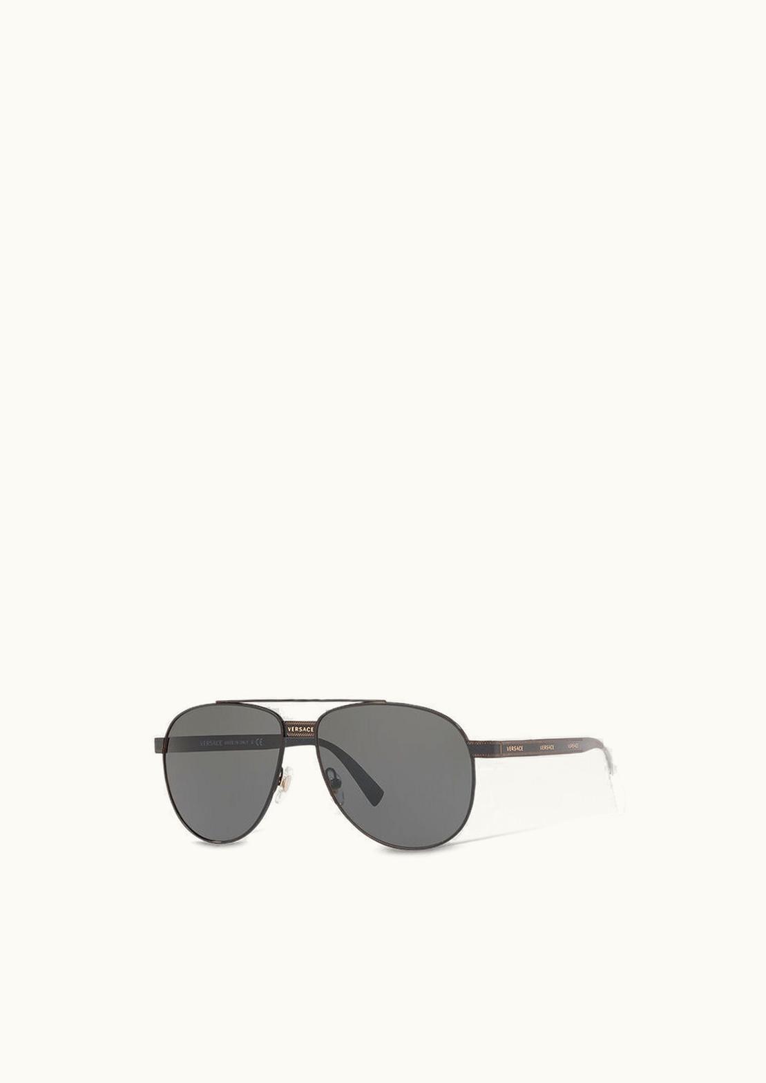 Versace Versace Logomania Pilot Sunglasses Black