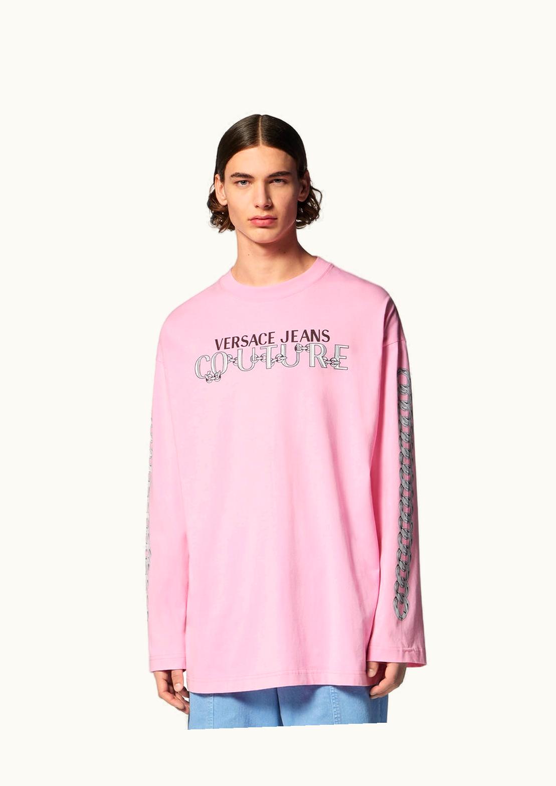Versace Versace Logo Oversize T-Shirt Pink