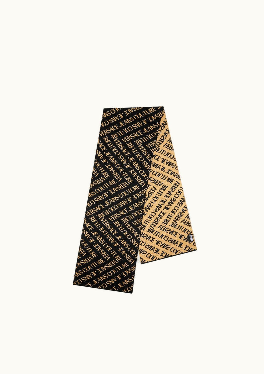 Versace Versace Logo Scarf Black, Gold